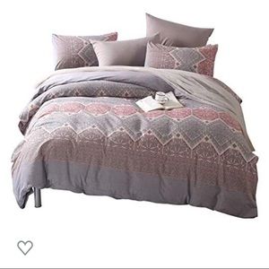 Duvet Comforter Cover Cotton Boho Style Full/Queen with Pillow Shams